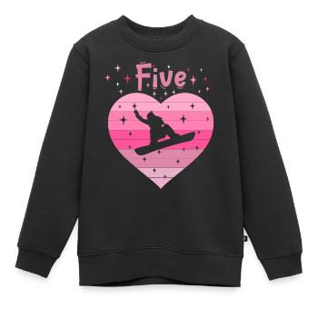 5. Geburstag Snowboard Skiurlaub Mädchen Tochter - Kinder Premium Organic Sweatshirt - Schwarz - Vorne - AI Model Kid Female (0cm)