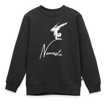 Namaste - Kinder Premium Organic Sweatshirt - Schwarz - Vorne - AI Model Kid Female (0cm)