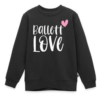 Ballett Love Balletttänzerin Ballerina Geschenk - Kinder Premium Organic Sweatshirt - Schwarz - Vorne - AI Model Kid Female (0cm)