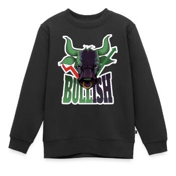Bullish - Sweat Premium enfant bio - noir - Devant - AI Model Kid Female (0cm)