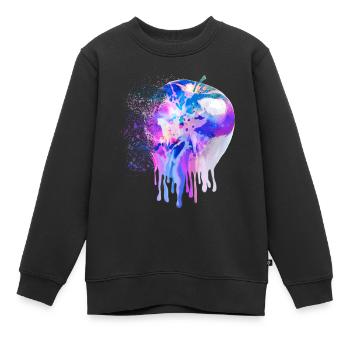 Pomme - Sweat Premium enfant bio - noir - Devant - AI Model Kid Female (0cm)