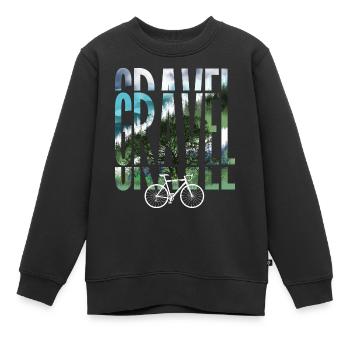 Schotter, Mountainbike, Leidenschaft Radfahren, Radfahrer - Kinder Premium Organic Sweatshirt - Schwarz - Vorne - AI Model Kid Female (0cm)