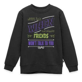 Auteurs cool littéraire génial livres de blog amusants - Sweat Premium enfant bio - noir - Devant - AI Model Kid Female (0cm)