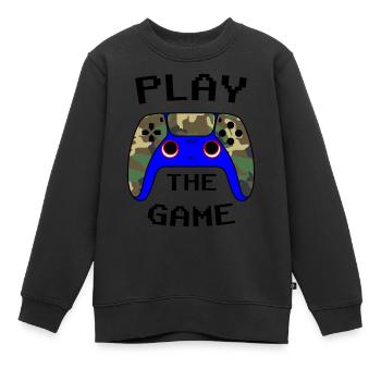 Controller Camo - Kids Premium Organic Sweatshirt - black - Front - AI Model Kid Female (0cm)