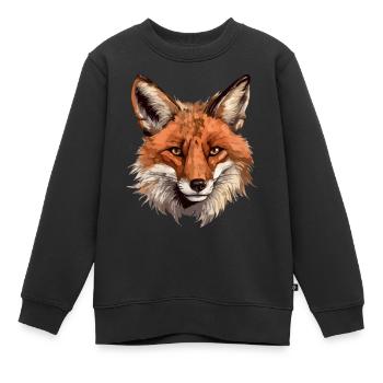 Fuchskopf - Kinder Premium Organic Sweatshirt - Schwarz - Vorne - AI Model Kid Female (0cm)