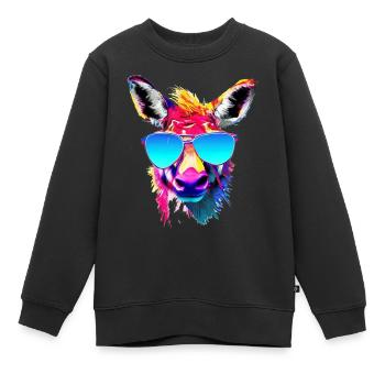 Animal cool - Sweat Premium enfant bio - noir - Devant - AI Model Kid Female (0cm)