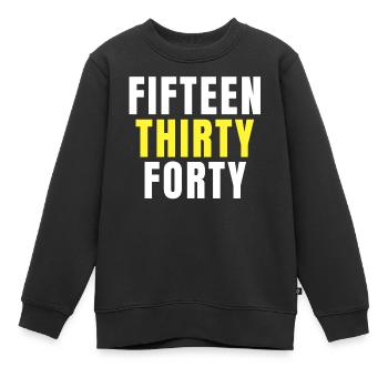 tennis, tennisfan, tennisball - Kinder Premium Organic Sweatshirt - Schwarz - Vorne - AI Model Kid Female (0cm)