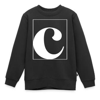 Buchstaben-Alphabet c - Kinder Premium Organic Sweatshirt - Schwarz - Vorne - AI Model Kid Female (0cm)