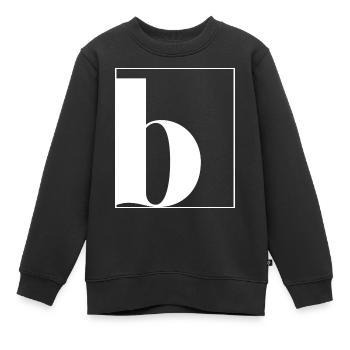 Buchstaben-Alphabet b - Kinder Premium Organic Sweatshirt - Schwarz - Vorne - AI Model Kid Female (0cm)