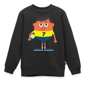 Ballsport - Kinder Premium Organic Sweatshirt - Schwarz - Vorne - AI Model Kid Female (0cm)