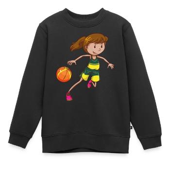 Ballsport - Kinder Premium Organic Sweatshirt - Schwarz - Vorne - AI Model Kid Female (0cm)