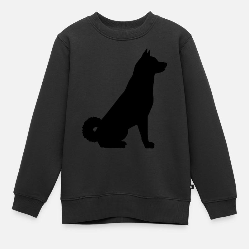Akita Silhouette 1 - Sweat Premium enfant bio - noir