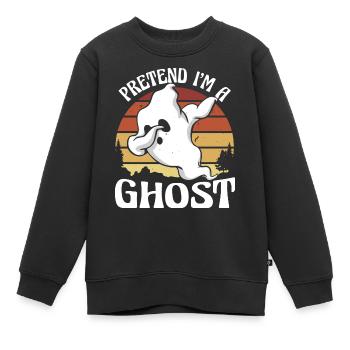 Mignon Dabbing fantôme Halloween Costume, faire semblant que je suis - Sweat Premium enfant bio - noir - Devant - AI Model Kid Female (0cm)