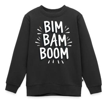 Bim bam boom - Sweat Premium enfant bio - noir - Devant - AI Model Kid Female (0cm)