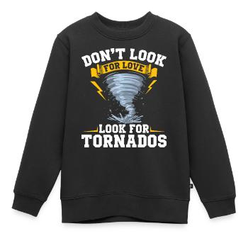 Sturmjäger Shirts | Unwetter Sturm Blitz Geschenke - Kinder Premium Organic Sweatshirt - Schwarz - Vorne - AI Model Kid Female (0cm)