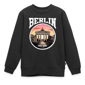 Berlin seit 1237 - Kinder Premium Organic Sweatshirt - Schwarz - Vorne - AI Model Kid Female (0cm)