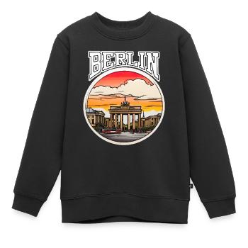 Porte de Berlin-Brandebourg 2 - Sweat Premium enfant bio - noir - Devant - AI Model Kid Female (0cm)