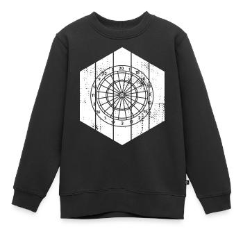 Dartboard Zeichnung - Kinder Premium Organic Sweatshirt - Schwarz - Vorne - AI Model Kid Female (0cm)