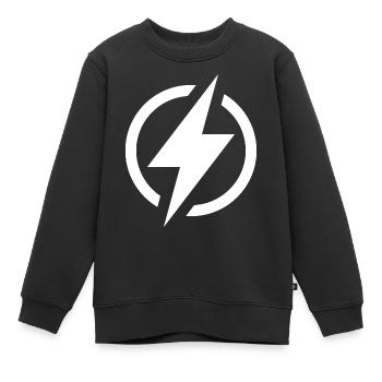 Eclair - Sweat Premium enfant bio - noir - Devant - AI Model Kid Female (0cm)