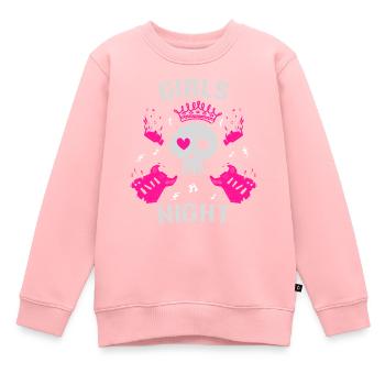 Soirée entre filles - Sweat Premium enfant bio - rose - Devant - AI Model Kid Female (0cm)