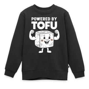 Tofu Lustiges - Kinder Premium Organic Sweatshirt - Schwarz - Vorne - AI Model Kid Female (0cm)