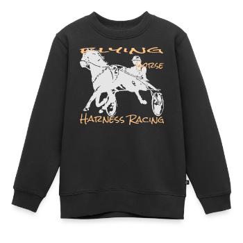 Traber trabrennen - Kinder Premium Organic Sweatshirt - Schwarz - Vorne - AI Model Kid Female (0cm)