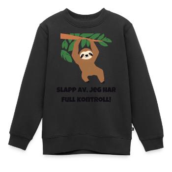 Entspannen Sie sich, ich habe die volle Kontrolle! - Kinder Premium Organic Sweatshirt - Schwarz - Vorne - AI Model Kid Female (0cm)