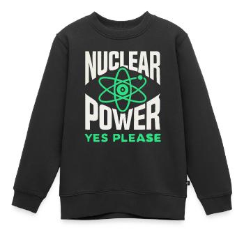 Énergie nucléaire s’il vous plaît - Pour l’énergie propre - Sweat Premium enfant bio - noir - Devant - AI Model Kid Female (0cm)