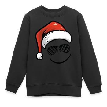 Smileface Nikolaus - Kinder Premium Organic Sweatshirt - Schwarz - Vorne - AI Model Kid Female (0cm)