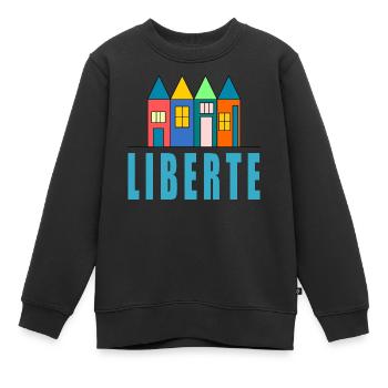 anniversaire. anniversaire décennie. humour. drôle - Sweat Premium enfant bio - noir - Devant - AI Model Kid Female (0cm)