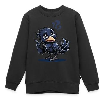 Raven Comic - Kids Premium Organic Sweatshirt - black - Front - AI Model Kid Female (0cm)