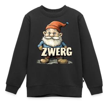 Gartenzwerg - Kinder Premium Organic Sweatshirt - Schwarz - Vorne - AI Model Kid Female (0cm)