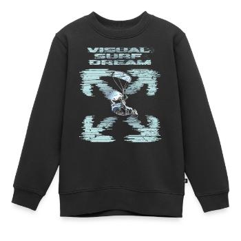 Rêve visuel de kitesurf - Sweat Premium enfant bio - noir - Devant - AI Model Kid Female (0cm)