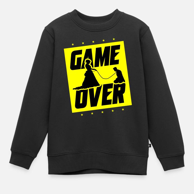 Hochzeit Game Over Junggesellenabschied - Kinder Premium Organic Sweatshirt - Schwarz