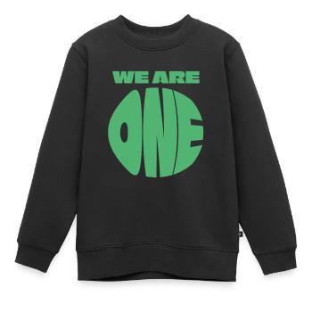 WE ARE ONE (ONE EARTH) - Kinder Premium Organic Sweatshirt - Schwarz - Vorne - AI Model Kid Female (0cm)