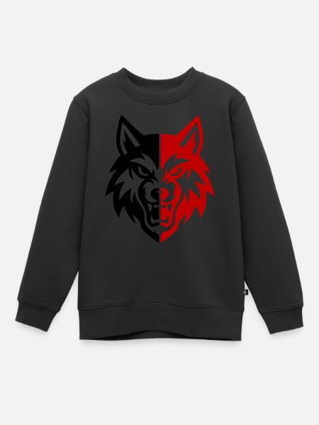 Logo de la tête de loup - Sweat Premium enfant bio - noir