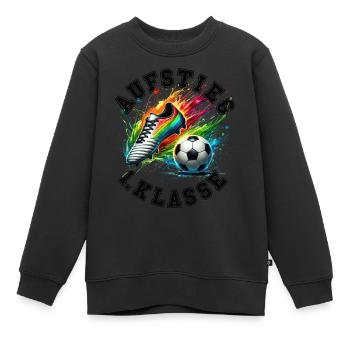 Fußball Schulstart Geschenk Erstklässler Junge - Kinder Premium Organic Sweatshirt - Schwarz - Vorne - AI Model Kid Female (0cm)