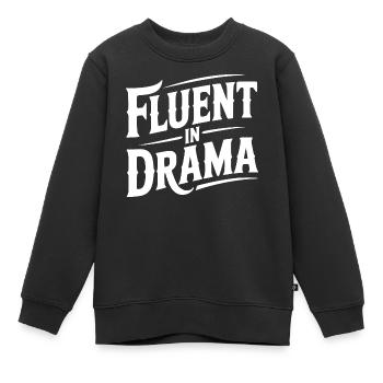 Fließend im Drama - Kinder Premium Organic Sweatshirt - Schwarz - Vorne - AI Model Kid Female (0cm)