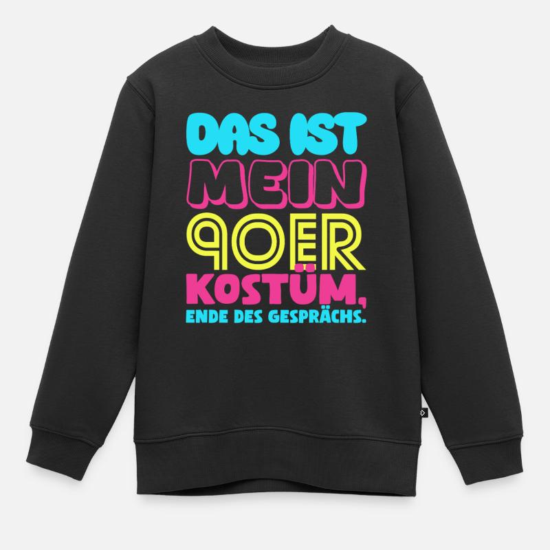 C’est mon carnaval costumé des années 90 - Sweat Premium enfant bio - noir
