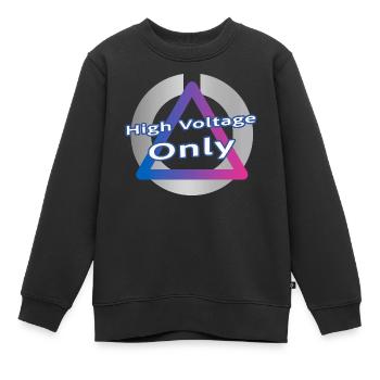 Electro Neon - Sweat Premium enfant bio - noir - Devant - AI Model Kid Female (0cm)