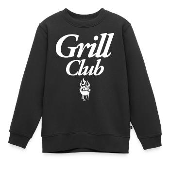 Grill Club - Kinder Premium Organic Sweatshirt - Schwarz - Vorne - AI Model Kid Female (0cm)