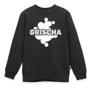 Grischa as a gift - Kids Premium Organic Sweatshirt - black - Front - AI Model Kid Female (0cm)
