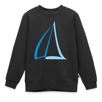 Segel Zweifarbig - Kinder Premium Organic Sweatshirt - Schwarz - Vorne - AI Model Kid Female (0cm)
