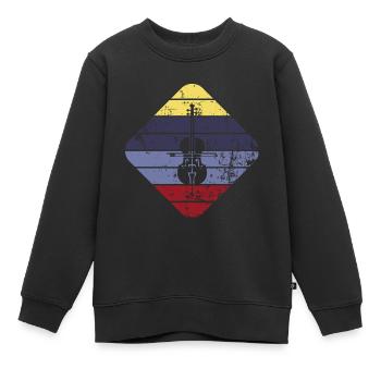 Cello - Kinder Premium Organic Sweatshirt - Schwarz - Vorne - AI Model Kid Female (0cm)