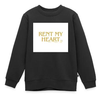 Louer mon cœur - Sweat Premium enfant bio - noir - Devant - AI Model Kid Female (0cm)