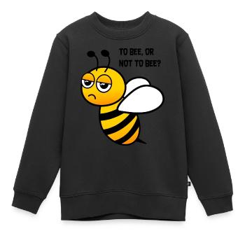 Bee Confused Drôle Graphique - Sweat Premium enfant bio - noir - Devant - AI Model Kid Female (0cm)
