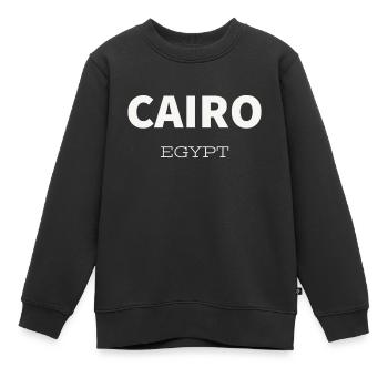 Cairo - Kids Premium Organic Sweatshirt - black - Front - AI Model Kid Female (0cm)