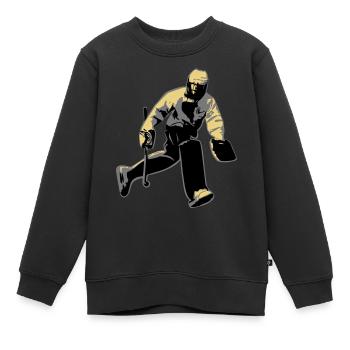 Torwart - Kinder Premium Organic Sweatshirt - Schwarz - Vorne - AI Model Kid Female (0cm)