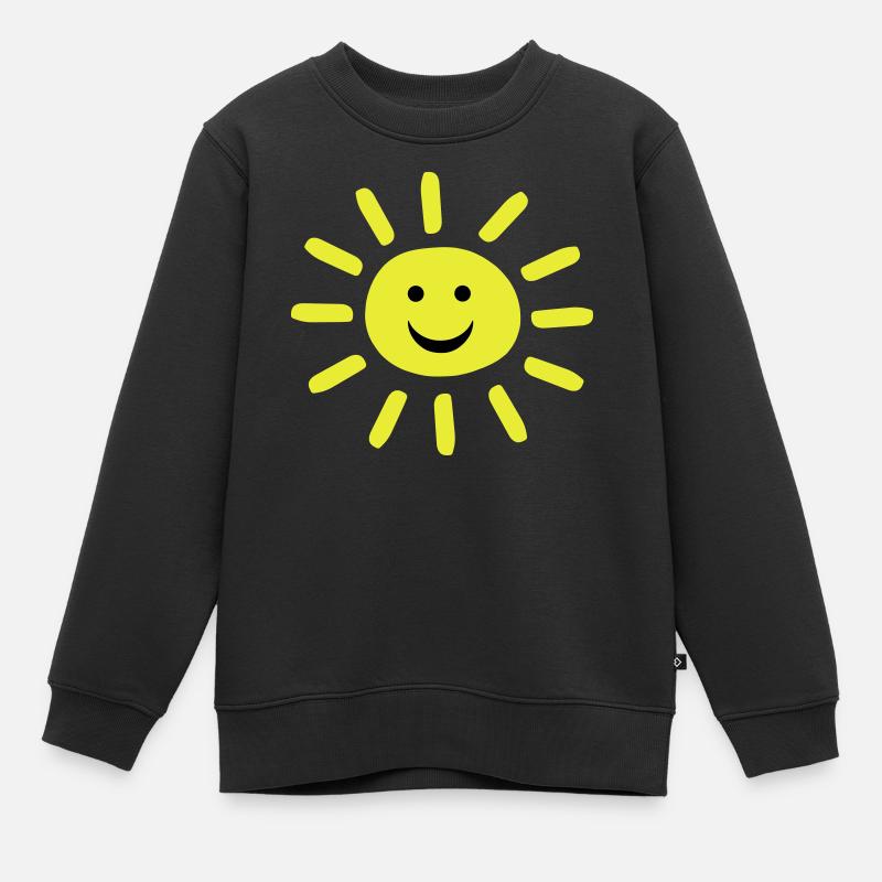 Smiley Summer Sun - Sweat Premium enfant bio - noir