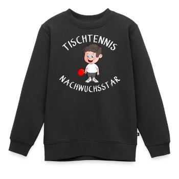 Tischtennisspieler Nachwuchs - Kinder Premium Organic Sweatshirt - Schwarz - Vorne - AI Model Kid Female (0cm)